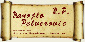 Manojlo Pelverović vizit kartica